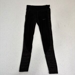 Nike Dri Fit Black Athletic Leggings Pants Womens Small Running Athleisure